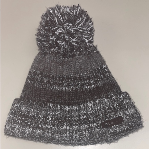 Columbia Black and Gray Knit Beanie Mens or womens OS / preowned - Picture 1 of 8